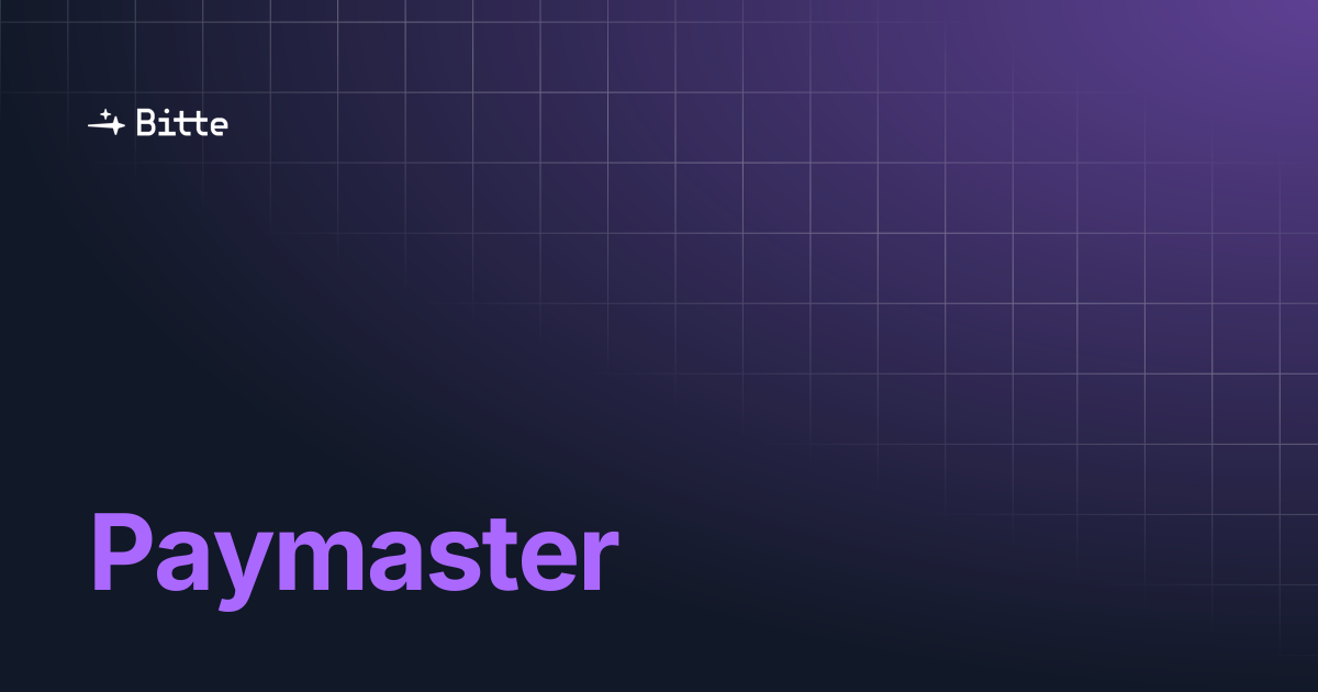 Paymaster | Bitte