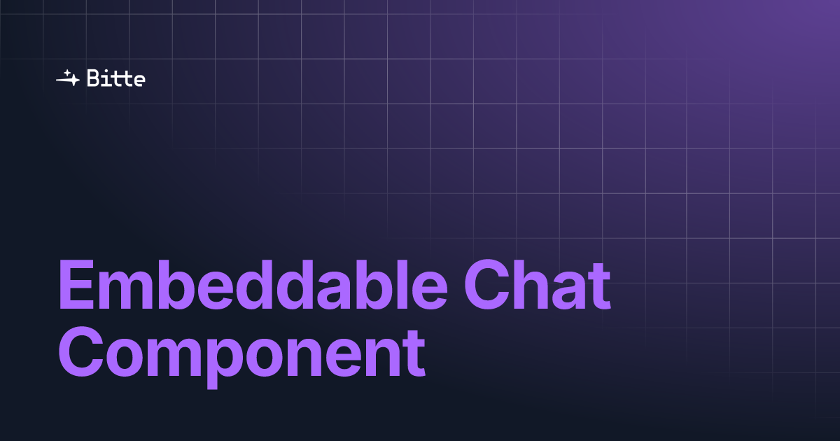 Embeddable Chat Component | Bitte